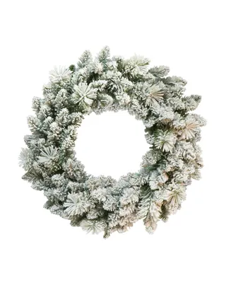 Puleo 24" Flocked Spruce Wreath