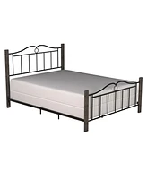 Hillsdale Dumont Arched Metal and Wood Queen Bed