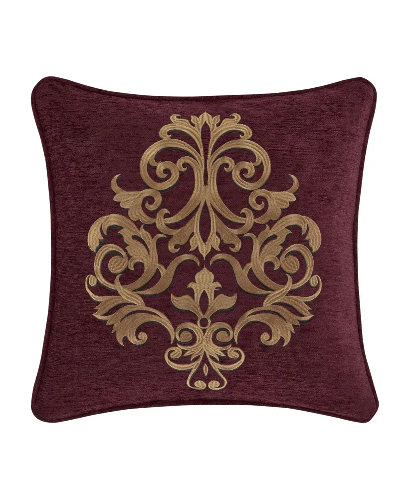 J Queen New York Garnet Decorative Pillow, 18" x 18"