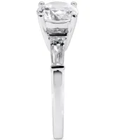 Arabella Cubic Zirconia Engagement Ring in 14k White Gold