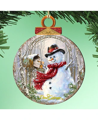 Designocracy by Dona Gelsinger Mail Man Showman Ornament, Set of 2