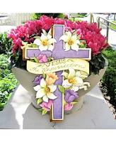 Designocracy by Susan Winget Easter Cross He is Risen Wall and Door Decor