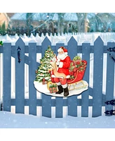 Designocracy by Susan Winget Classic Christmas Wish List Santa Wall and Door Decor