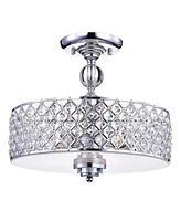 Home Accessories Dyesta 21" 3-Light Indoor Semi-Flush Mount Chandelier with Light Kit