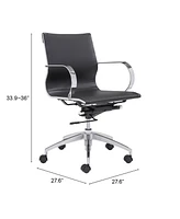 Zuo Glider Low Back Office Chair
