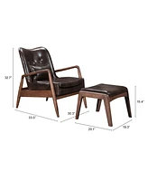 Zuo Bully Lounge Chair and Ottoman