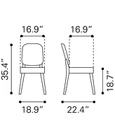 Zuo Alberta Dining Chair, Set of 2