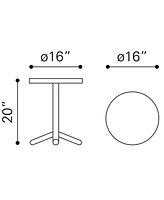 Zuo Derby Accent Table