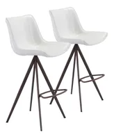 Zuo Aki Bar Chair, Set of 2