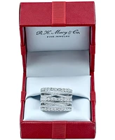 Diamond Multi-Row Crossover Statement Ring (1 ct. t.w.) in Sterling Silver