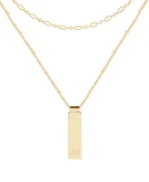 brook & york 14K Gold Plated Maisie Initial Layering Necklace Set