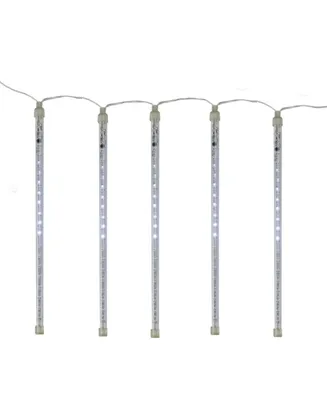 Northlight Transparent Dripping Icicle Snowfall Christmas Light Tubes-Clear Wire, Set of 10
