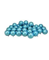 Northlight 32 Count Turquoise Shatterproof Shiny Christmas Ball Ornaments