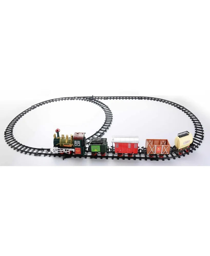 Northlight 16-Piece Battery Operated Lighted and Animated Continental Express Train Set with Sound