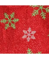 Northlight Metallic with and Snowflakes Mini Christmas Tree Skirt