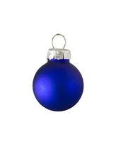Northlight 40 Count Shiny and Matte Royal and Glass Ball Christmas Ornaments
