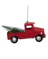 Northlight Iron Truck with Frosted Tree Christmas Ornament