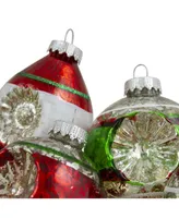 Northlight 9 Count Finish Glass Christmas Finial Ornaments