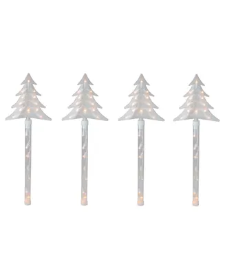 Northlight Lighted Christmas Tree Pathway Marker with Lawn Stakes