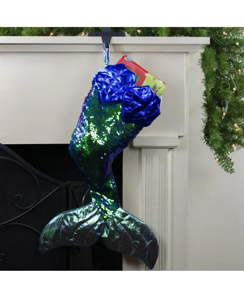 Northlight Sequined Iridescent Mermaid Christmas Stocking