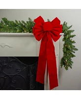 Northlight 11-Loop Velveteen Christmas Bow Decoration