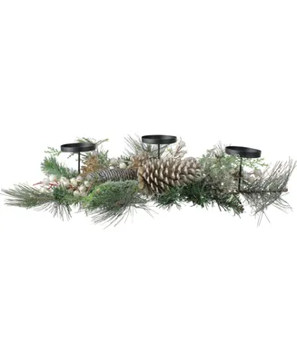 Northlight Long Needle Pine and Berries Christmas Candle Holder