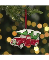 Northlight Country Pick Up Truck with European Crystals Christmas Ornament