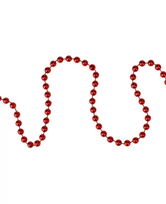 Northlight Unlit Shiny Crimson Beaded Christmas Garland