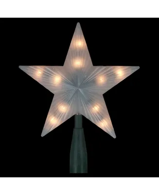 Northlight Lighted Frosted-Point Star Christmas Tree Topper