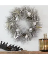 Northlight Unlit Champagne Gold Tone Pomegranate and Apple Pine Needle Christmas Wreath