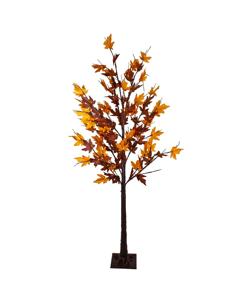 Northlight 6' Pre-Lit Led Brown Maple Artificial Christmas Tree- Clear Lights