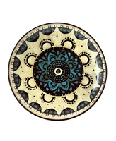 Elama Clay Heart 16 Piece Luxurious Stoneware Dinnerware Set