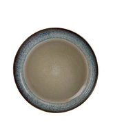 Elama Modern Dot 16 Piece Luxurious Stoneware Dinnerware Set