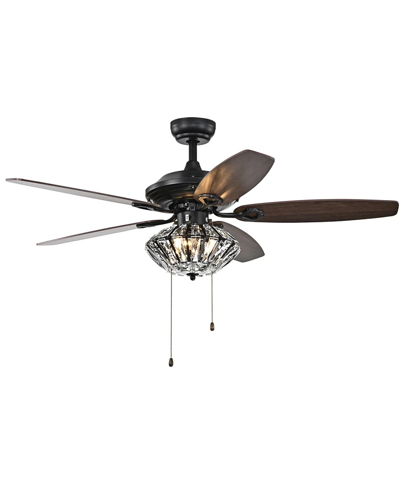 Home Accessories Copper 52" 2-Light Indoor Hand Pull Chain Ceiling Fan with Light Kit