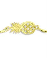 Giani Bernini Cubic Zirconia Pineapple Bolo Bracelet in 18k Gold-Plated Sterling Silver, Created for Macy's