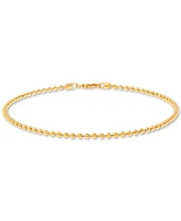 Giani Bernini Beaded Link Ankle Bracelet 18k Gold-Plated Sterling Silver or Silver, Created for Macy's