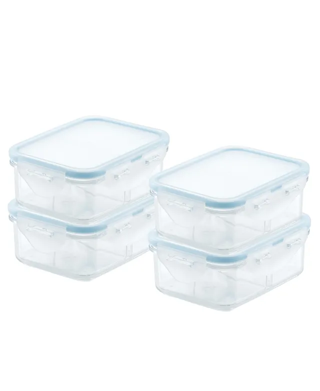 LocknLock Purely Better Glass Divided Food Storage 25oz 3 PC Set - Clear - 3 Piece