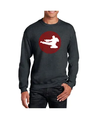 La Pop Art Men's Word Types Of Martial Arts Crewneck Sweatshirt