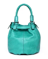 Old Trend Women's Genuine Leather Pumpkin Bucket Bag