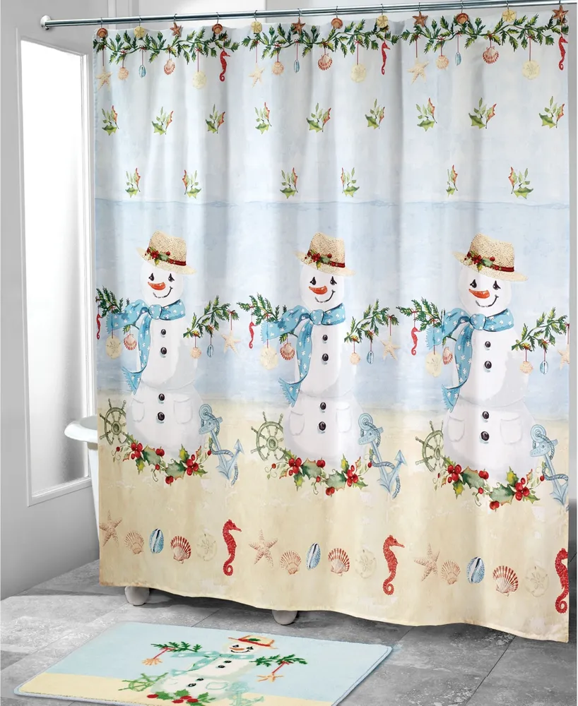 Avanti Coastal Snowman Printed Shower Curtain, 72" x 72"