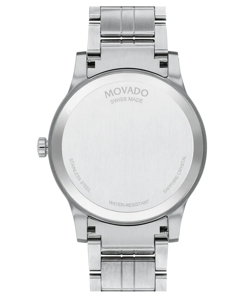 Movado Men's Swiss Stainless Steel Bracelet Watch 40mm