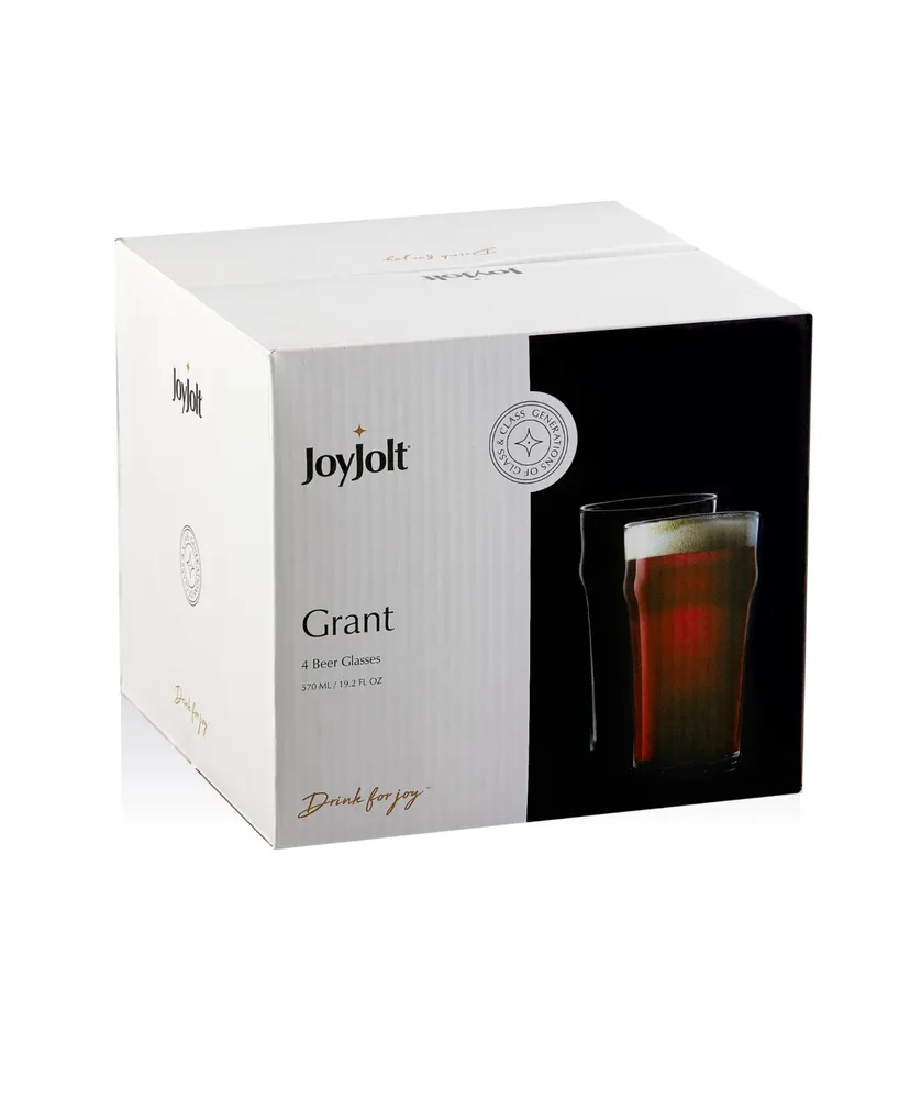 JoyJolt Grant Beer Glasses, Set of 4