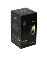 JoyJolt Layla Champagne Glasses, Set of 4