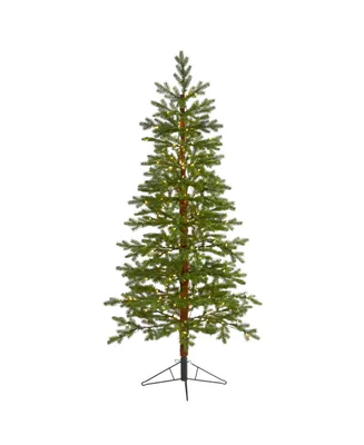 Nearly Natural Fairbanks Fir Artificial Christmas Tree with 250 Clear Warm Multifunction Led Lights and 208 Bendable Branches