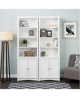 Prepac Tall Bookcase with 2 Shaker Doors