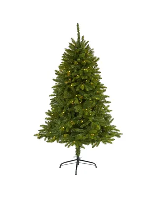 Nearly Natural Sierra Spruce "Natural Look" Artificial Christmas Tree with 200 Clear Led Lights