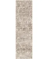 Portland Textiles Alexia Tago Silver 2' x 7' Runner Rug