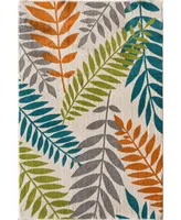 Portland Textiles Tropicana Blythewood White 3'3 x 5' Outdoor Area Rug