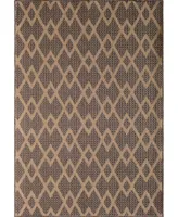 Portland Textiles Napoli Chevron Tan 7'10" x 9'10" Outdoor Area Rug