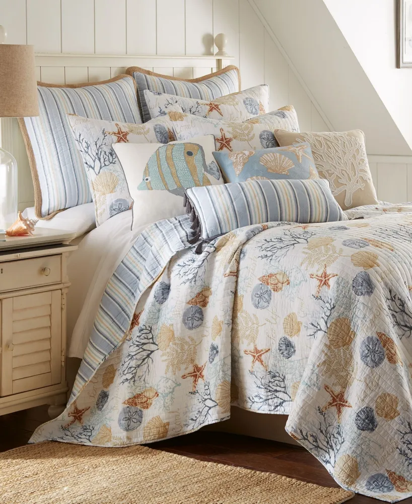 Levtex Coral Sealife Beach Shells 2-Pc. Quilt Set, Twin